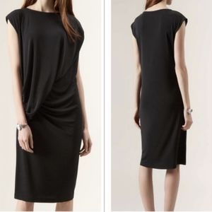 Hobbs London Black Ruched Chelsea Dress